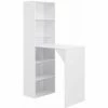 De gros ✨ Hommoo Table De Bar Avec Armoire Blanc 115 X 59 X 200 Cm HDV22378 ✨ 1 De gros ✨ Hommoo Table De Bar Avec Armoire Blanc 115 X 59 X 200 Cm HDV22378 ✨ -Table haute Boutique 25323473 1