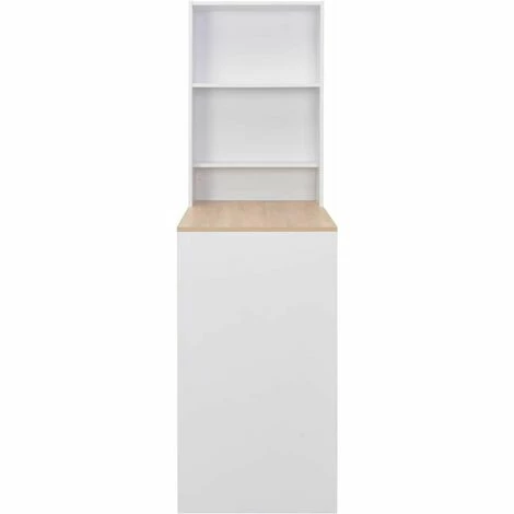 Promo ✔️ Hommoo Table De Bar Avec Armoire Blanc 115 X 59 X 200 Cm HDV22381 🧨 6 Promo ✔️ Hommoo Table De Bar Avec Armoire Blanc 115 X 59 X 200 Cm HDV22381 🧨 – Image 4