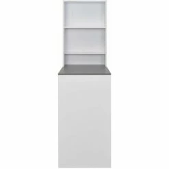 Grosses soldes 🧨 Hommoo Table De Bar Avec Armoire Blanc 115 X 59 X 200 Cm HDV22382 🔔 -Table haute Boutique 25323508 5