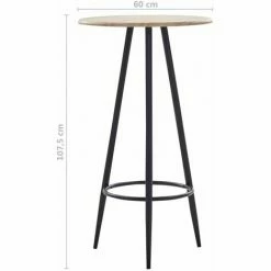 Les meilleures critiques de 🥰 Hommoo Table De Bar Chene 60 X 107,5 Cm MDF HDV23142 ❤️ -Table haute Boutique 25323524 4