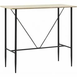 Le moins cher 🥰 Hommoo Table De Bar Chene 120 X 60 X 110 Cm MDF HDV23145 ⭐