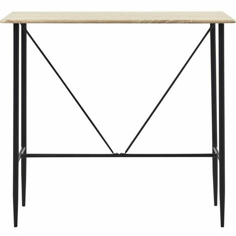 Le moins cher 🥰 Hommoo Table De Bar Chene 120 X 60 X 110 Cm MDF HDV23145 ⭐ 4 Le moins cher 🥰 Hommoo Table De Bar Chene 120 X 60 X 110 Cm MDF HDV23145 ⭐ – Image 2