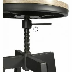 Tout neuf 💯 ALTOBUY STARK - Ensemble Table Mange-Debout Et 2 Tabourets Réglables - Marron Clair 🧨 -Table haute Boutique 25541560 3