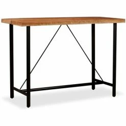 Tout neuf ✨ TRUE DEAL Table De Bar Bois Massif D'Acacia 150x70x107 Cm 👏