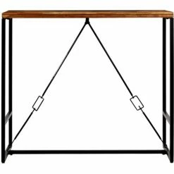 Remise 🌟 TRUE DEAL Table De Bar Bois Recyclé Solide 120 X 60 X 106 Cm ⭐ -Table haute Boutique 26222615 3