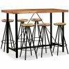 Meilleur prix 👏 TRUE DEAL Ensemble De Bar 7 Pcs Bois D'acacia Massif Et De Récupération 🔥 -Table haute Boutique 26265596 1