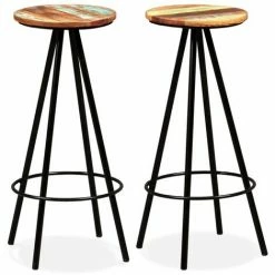 Meilleur prix 😍 TRUE DEAL Ensemble De Bar 3 Pcs Bois De Récupération Massif ⭐ -Table haute Boutique 26265599 4