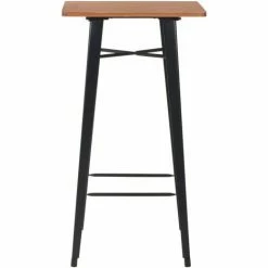 Acheter ✔️ TRUE DEAL Mobilier De Bar 3 Pcs Acier Noir Et Marron 💯 -Table haute Boutique 26266307 3