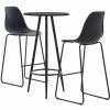 Offres 🧨 TRUE DEAL Ensemble De Bar 3 Pcs Plastique Noir 💯 -Table haute Boutique 26269076 1