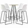 Budget 👍 TRUE DEAL Ensemble De Bar 5 Pcs Plastique Blanc 😉 2 Budget 👍 TRUE DEAL Ensemble De Bar 5 Pcs Plastique Blanc 😉 -Table haute Boutique 26269126 1