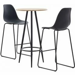 Sortie ⭐ TRUE DEAL Ensemble De Bar 3 Pcs Plastique Noir 🔔