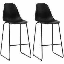Sortie ⭐ TRUE DEAL Ensemble De Bar 3 Pcs Plastique Noir 🔔 -Table haute Boutique 26269127 5
