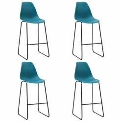 Meilleur prix ❤️ TRUE DEAL Ensemble De Bar 5 Pcs Plastique Turquoise 👏 -Table haute Boutique 26269133 5