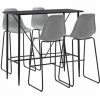 Sortie 💯 TRUE DEAL Ensemble De Bar 5 Pcs Plastique Gris 🛒 -Table haute Boutique 26269177 1
