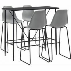 Sortie 💯 TRUE DEAL Ensemble De Bar 5 Pcs Plastique Gris 🛒