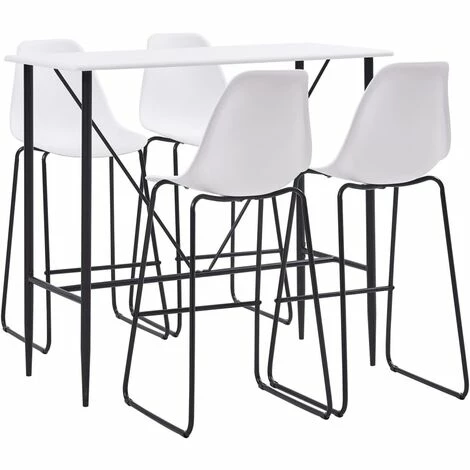 Budget ⌛ TRUE DEAL Ensemble De Bar 5 Pcs Plastique Blanc ⌛ 3 Budget ⌛ TRUE DEAL Ensemble De Bar 5 Pcs Plastique Blanc ⌛