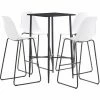Bon marché 🎁 TRUE DEAL Ensemble De Bar 5 Pcs Plastique Blanc 👏 -Table haute Boutique 26269250 1
