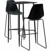 De gros 🤩 TRUE DEAL Ensemble De Bar 3 Pcs Plastique Noir 😉 1 De gros 🤩 TRUE DEAL Ensemble De Bar 3 Pcs Plastique Noir 😉 -Table haute Boutique 26269255 1