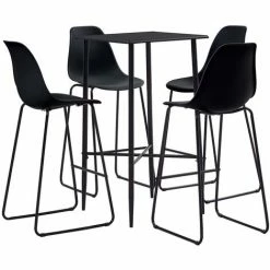 Budget 😀 TRUE DEAL Ensemble De Bar 5 Pcs Plastique Noir ⌛
