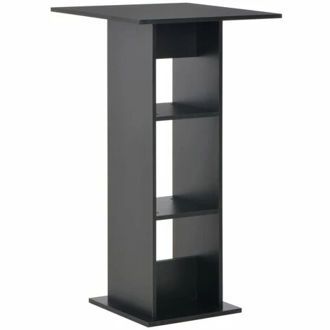 Meilleure affaire 🎁 TRUE DEAL Table De Bar Noir 60x60x110 Cm 🔔 3 Meilleure affaire 🎁 TRUE DEAL Table De Bar Noir 60x60x110 Cm 🔔