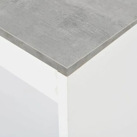 Meilleure vente 🧨 TRUE DEAL Table De Bar Avec étagère Blanc 110x50x103 Cm 😍 7 Meilleure vente 🧨 TRUE DEAL Table De Bar Avec étagère Blanc 110x50x103 Cm 😍 – Image 5