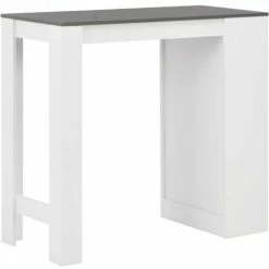 Le moins cher 🤩 TRUE DEAL Table De Bar Avec étagère Blanc 110x50x103 Cm 🛒 -Table haute Boutique 26269534 3