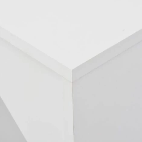 Nouveau 😀 TRUE DEAL Table De Bar Avec Tablette Amovible Blanc 138 X 40 X 120 Cm 👍 7 Nouveau 😀 TRUE DEAL Table De Bar Avec Tablette Amovible Blanc 138 X 40 X 120 Cm 👍 – Image 5