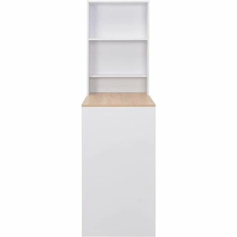 Sortie 🧨 TRUE DEAL Table De Bar Avec Armoire Blanc 115 X 59 X 200 Cm ⌛ 5 Sortie 🧨 TRUE DEAL Table De Bar Avec Armoire Blanc 115 X 59 X 200 Cm ⌛ – Image 3