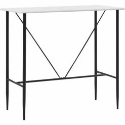De gros 💯 TRUE DEAL Table De Bar Blanc 120 X 60 X 110 Cm MDF 🧨