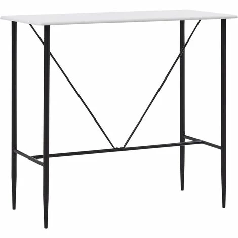 De gros 💯 TRUE DEAL Table De Bar Blanc 120 X 60 X 110 Cm MDF 🧨 3 De gros 💯 TRUE DEAL Table De Bar Blanc 120 X 60 X 110 Cm MDF 🧨
