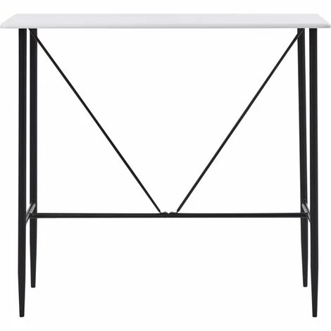 De gros 💯 TRUE DEAL Table De Bar Blanc 120 X 60 X 110 Cm MDF 🧨 4 De gros 💯 TRUE DEAL Table De Bar Blanc 120 X 60 X 110 Cm MDF 🧨 – Image 2
