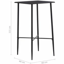 Budget 👏 TRUE DEAL Table De Bar Noir 60x60x111 Cm MDF 🤩 11 Budget 👏 TRUE DEAL Table De Bar Noir 60x60x111 Cm MDF 🤩 -Table haute Boutique 26270908 5