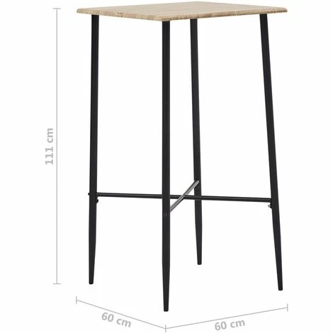 Grosses soldes 🤩 TRUE DEAL Table De Bar Chêne 60 X 60 X 111 Cm MDF 🔔 7 Grosses soldes 🤩 TRUE DEAL Table De Bar Chêne 60 X 60 X 111 Cm MDF 🔔 – Image 5