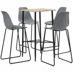 Promo 🔥 TRUE DEAL Ensemble De Bar 5 Pcs Plastique Gris 🧨