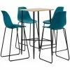Coupon 😍 TRUE DEAL Ensemble De Bar 5 Pcs Plastique Turquoise 🎉 1 Coupon 😍 TRUE DEAL Ensemble De Bar 5 Pcs Plastique Turquoise 🎉 -Table haute Boutique 26301675 1
