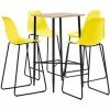 Acheter 😉 TRUE DEAL Ensemble De Bar 5 Pcs Plastique Jaune 🔔 -Table haute Boutique 26301680 1