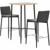 Sortie 👍 TRUE DEAL Ensemble De Bar 3 Pcs Similicuir Gris 😀 1 Sortie 👍 TRUE DEAL Ensemble De Bar 3 Pcs Similicuir Gris 😀 -Table haute Boutique 26301691 1