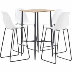 Coupon 🔔 TRUE DEAL Ensemble De Bar 5 Pcs Plastique Blanc 🧨