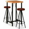 Sortie 🥰 ASUPERMALL Ensemble De Bar 3 Pcs Bois D'acacia Massif Et Cuir Veritable 🔔 2 Sortie 🥰 ASUPERMALL Ensemble De Bar 3 Pcs Bois D'acacia Massif Et Cuir Veritable 🔔 -Table haute Boutique 26425668 1