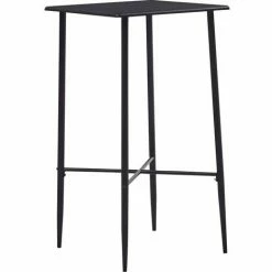 Le moins cher ❤️ YOUTHUP Table De Bar Noir 60x60x111 Cm MDF - Noir ✨