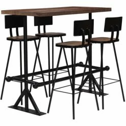 Acheter 😀 TRUE DEAL Mobilier De Bar 5 Pcs Bois De Récupération Massif 🔥