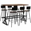 Offres ✨ TRUE DEAL Mobilier De Bar 7 Pcs Bois De Récupération Massif 🧨 -Table haute Boutique 26660682 1