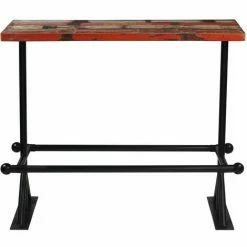 Nouveau 🥰 TRUE DEAL Mobilier De Bar 5 Pcs Bois De Récupération Massif Multicolore 🧨 -Table haute Boutique 26660685 3