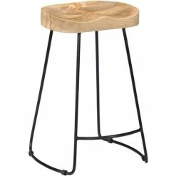 Le moins cher 😉 ASUPERMALL Tabourets De Bar Gavin 2 Pcs Bois De Manguier Massif 🌟 10 Le moins cher 😉 ASUPERMALL Tabourets De Bar Gavin 2 Pcs Bois De Manguier Massif 🌟 -Table haute Boutique 26707624 4