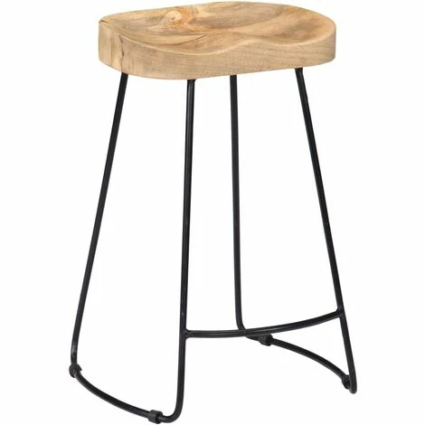 Le moins cher 😉 ASUPERMALL Tabourets De Bar Gavin 2 Pcs Bois De Manguier Massif 🌟 6 Le moins cher 😉 ASUPERMALL Tabourets De Bar Gavin 2 Pcs Bois De Manguier Massif 🌟 – Image 4