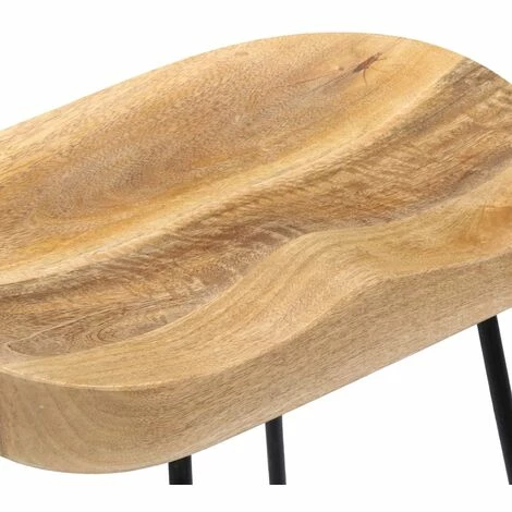Le moins cher 😉 ASUPERMALL Tabourets De Bar Gavin 2 Pcs Bois De Manguier Massif 🌟 7 Le moins cher 😉 ASUPERMALL Tabourets De Bar Gavin 2 Pcs Bois De Manguier Massif 🌟 – Image 5