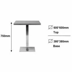 Meilleure affaire ✨ SIX Table De Bar - Table Bistrot En MDF Aspect Bois De Noyer 60x60x75 🥰 -Table haute Boutique 26744284 3