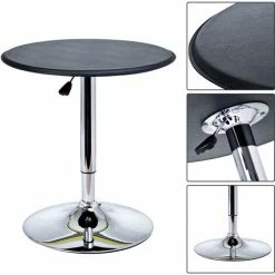 Nouveau ⭐ MH Table De Bar Contemporain Hauteur Réglable LUXURA Noir 🔥 9 Nouveau ⭐ MH Table De Bar Contemporain Hauteur Réglable LUXURA Noir 🔥 -Table haute Boutique 26744446 3