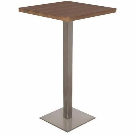 Remise ⭐ SIX Table De Bar - Table Bistrot En MDF Aspect Bois De Noyer 60x60x105 🌟 3 Remise ⭐ SIX Table De Bar - Table Bistrot En MDF Aspect Bois De Noyer 60x60x105 🌟