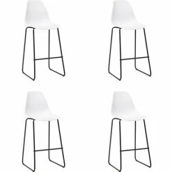 Vente flash 💯 TRUE DEAL Ensemble De Bar 5 Pcs Plastique Blanc 😉 -Table haute Boutique 26764693 5